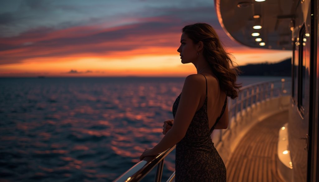 lucid-origin_woman_in_evening_dress_yacht_railing_ocean_sunset_16_9-7