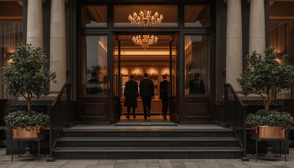 lucid-origin_elegant_group_entering_luxury_hotel_evening_16_9-4