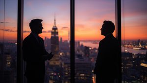 lucid-origin_two_executives_conversation_window_skyline_sunset_16_9-7